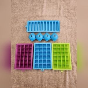 Silicone Ice Tray Sets, 5 pieces, EUC/New
